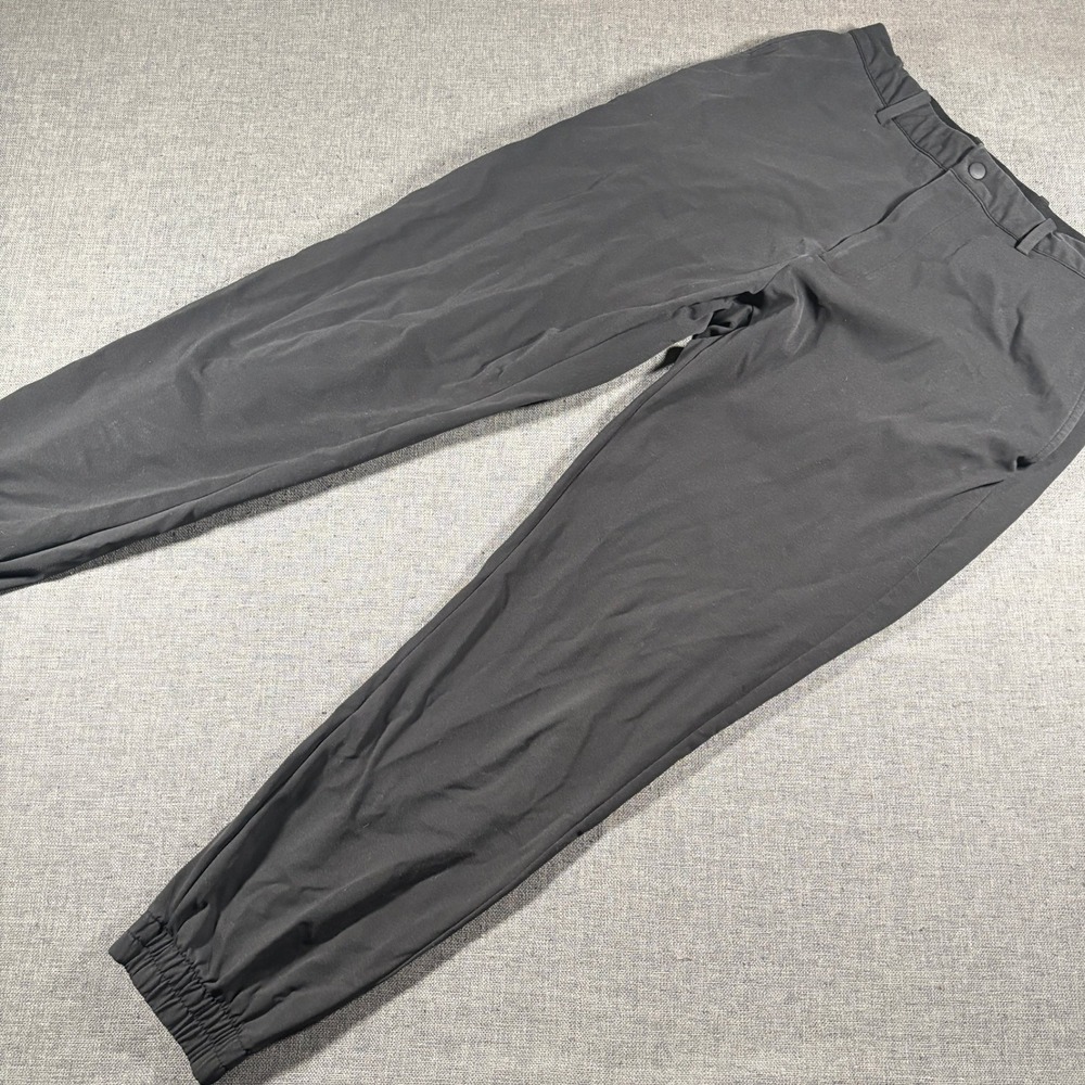 Uniqlo Jogger Pants Mens M Black Ultra Stretch Active Tapered 341-423065